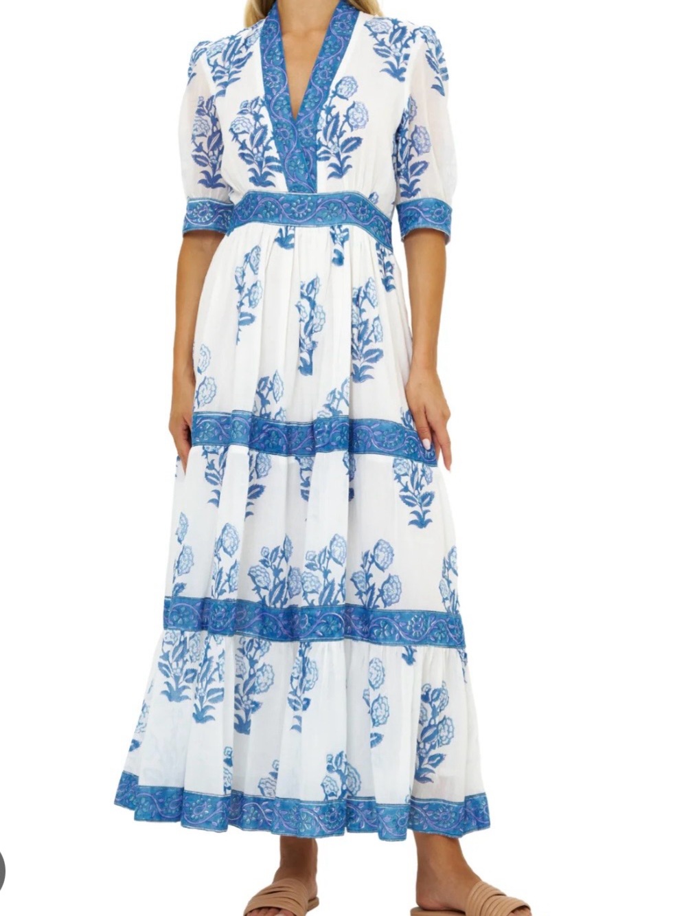 Oliphant Cuffed V Neck Maxi